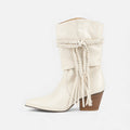 Elegant Chunky Heel Boots-footwear > boots > chunky heel boots-Laventaire-Laventaire