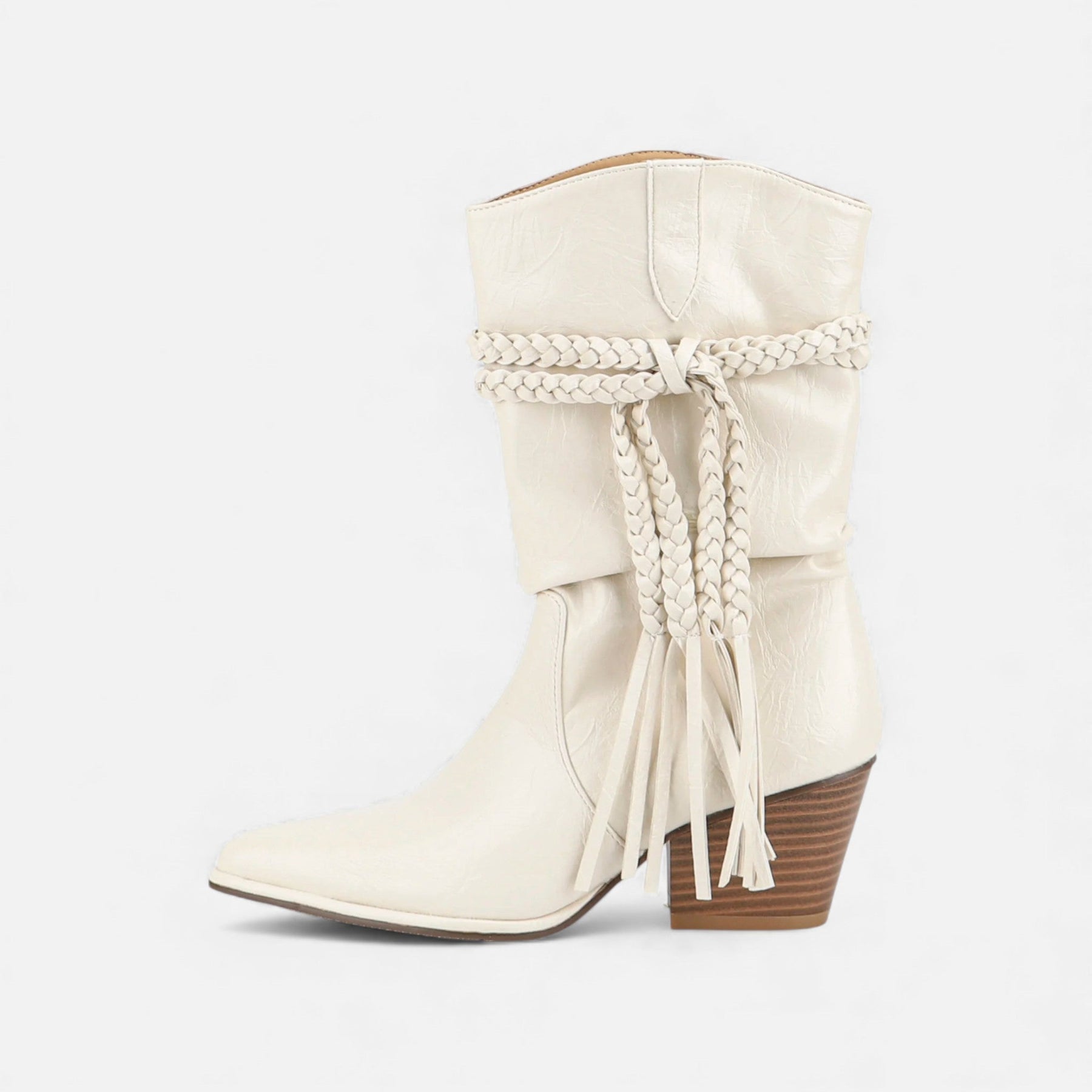Elegant Chunky Heel Boots-footwear > boots > chunky heel boots-Laventaire-Laventaire