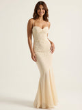 Elegant Cream Maxi Dress-dresses > maxi dress-Laventaire-Cream-S-Laventaire