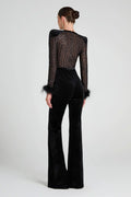 Elegant Feather Jumpsuit-jumpsuits > elegant jumpsuit-Laventaire-Laventaire