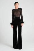Elegant Feather Jumpsuit-jumpsuits > elegant jumpsuit-Laventaire-Laventaire