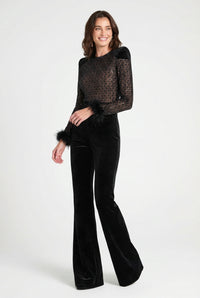 Elegant Feather Jumpsuit-jumpsuits > elegant jumpsuit-Laventaire-Black-S-Laventaire