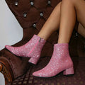 Elegant Glitter Ankle Boots-footwear > ankle boots-Laventaire-Laventaire