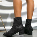 Elegant Glitter Ankle Boots-footwear > ankle boots-Laventaire-Laventaire