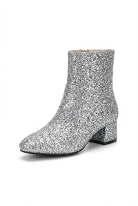 Elegant Glitter Ankle Boots-footwear > ankle boots-Laventaire-Silver-36-Laventaire