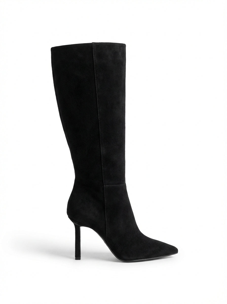 Elegant Knee Boots-footwear > knee boots-Laventaire-Black-35-Laventaire