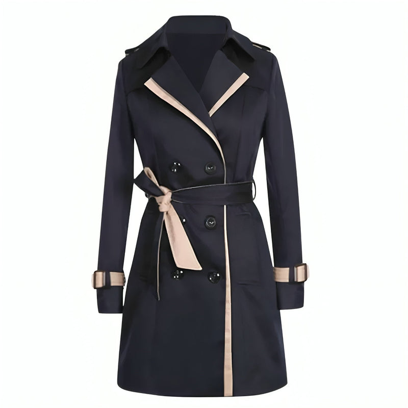 Elegant Long Trench Coat-outerwear > trench coat-Laventaire-Laventaire