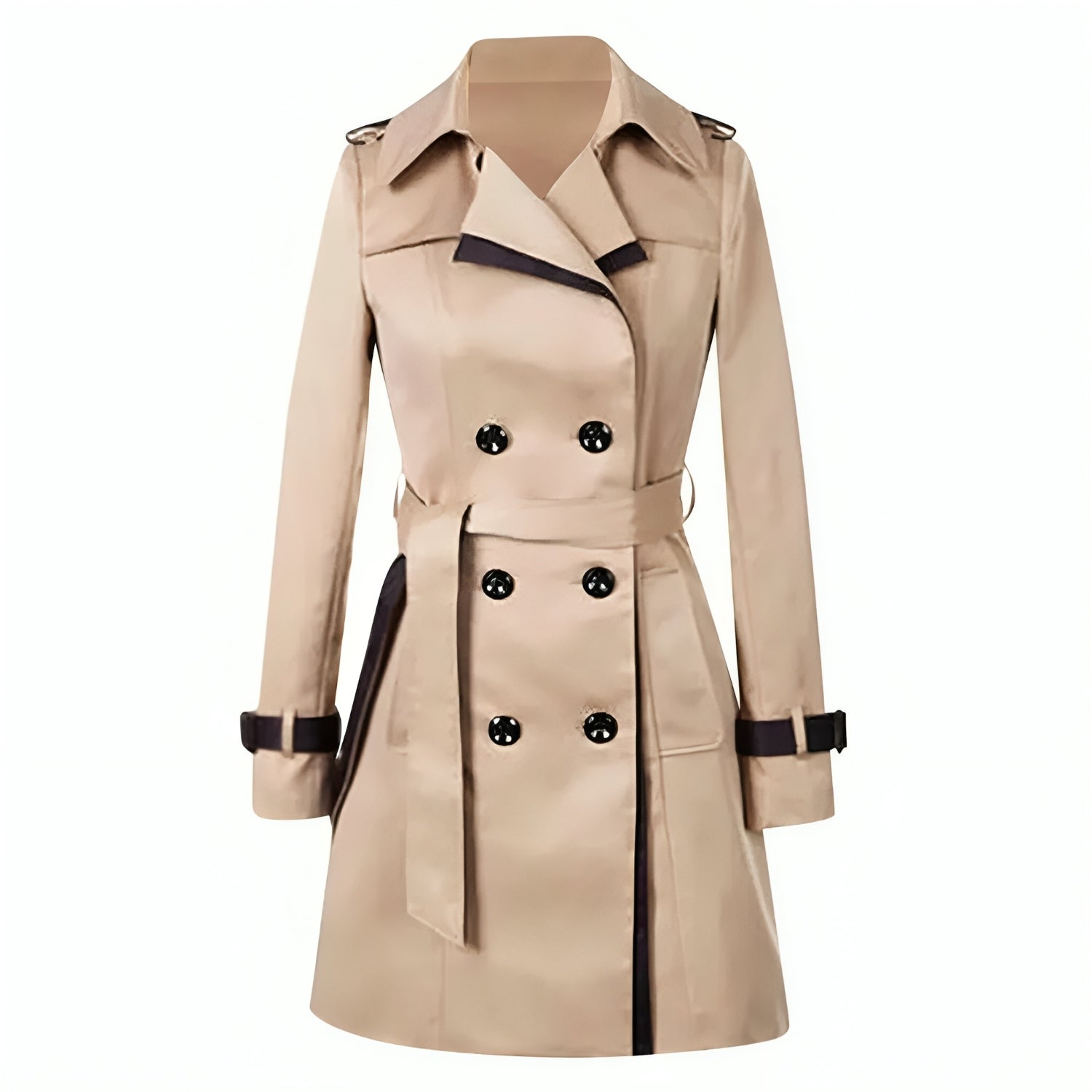 Elegant Long Trench Coat-outerwear > trench coat-Laventaire-Laventaire
