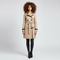 Elegant Long Trench Coat-outerwear > trench coat-Laventaire-Beige-S-Laventaire