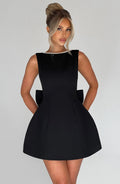 Elegant Mini Bridal Dress-dresses > bridal dress > mini bridal dress-Laventaire-Black-S-Laventaire