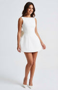 Elegant Mini Bridal Dress-dresses > bridal dress > mini bridal dress-Laventaire-White-S-Laventaire