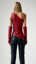 Elegant One Shoulder Top-tops > going out tops-Laventaire-Laventaire