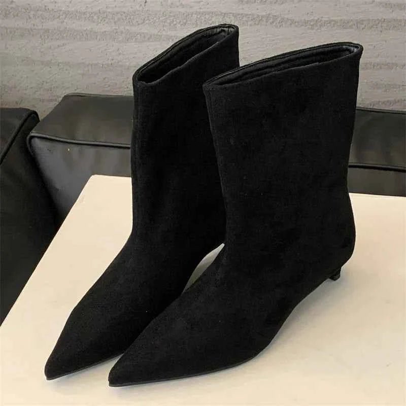 Elegant Pointed Toe Boots-footwear > pointed toe boots-Laventaire-Laventaire
