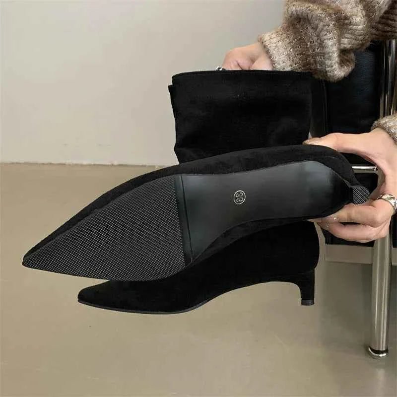 Elegant Pointed Toe Boots-footwear > pointed toe boots-Laventaire-Laventaire
