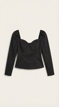 Elegant Puff Sleeve Top-tops > top-Laventaire-Laventaire