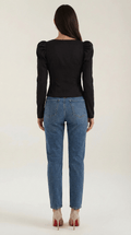 Elegant Puff Sleeve Top-tops > top-Laventaire-Laventaire