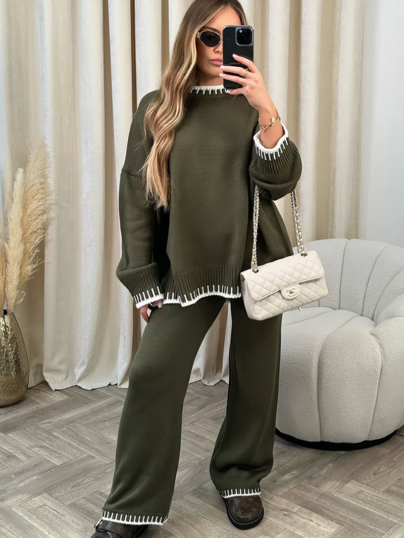 Elegant Relaxed Lounge Set-loungewear > lounge set-Laventaire-Laventaire
