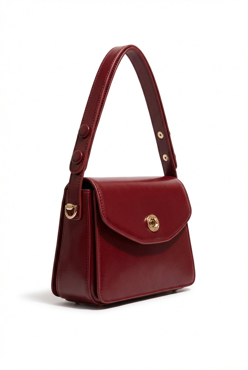 Elegant Shoulder Bag-bags > shoulder bags-Laventaire-Burgundy-One Size-Laventaire