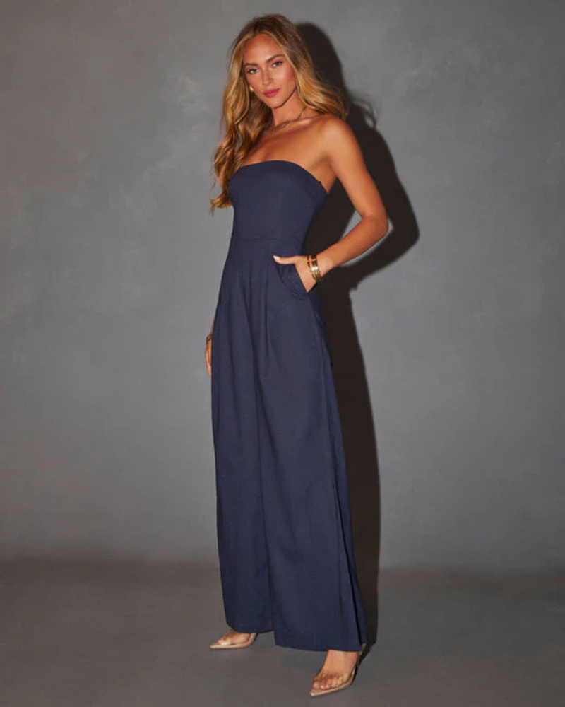 Elegant Strapless Jumpsuit Fit-jumpsuit > strapless jumpsuit-Laventaire-Laventaire