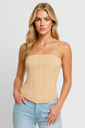 Elegant Tube Top Fit-tops > tube tops-Laventaire-Nude-S-Laventaire