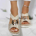 Elegant Wedge Sandals-Footwear > Sandals > Wedge Sandals-Laventaire-Laventaire