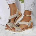 Elegant Wedge Sandals-Footwear > Sandals > Wedge Sandals-Laventaire-Laventaire
