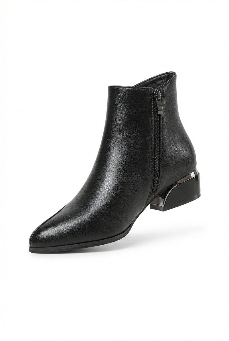 Elegant Zipper Ankle Boots-footwear > ankle boots-Laventaire-Laventaire