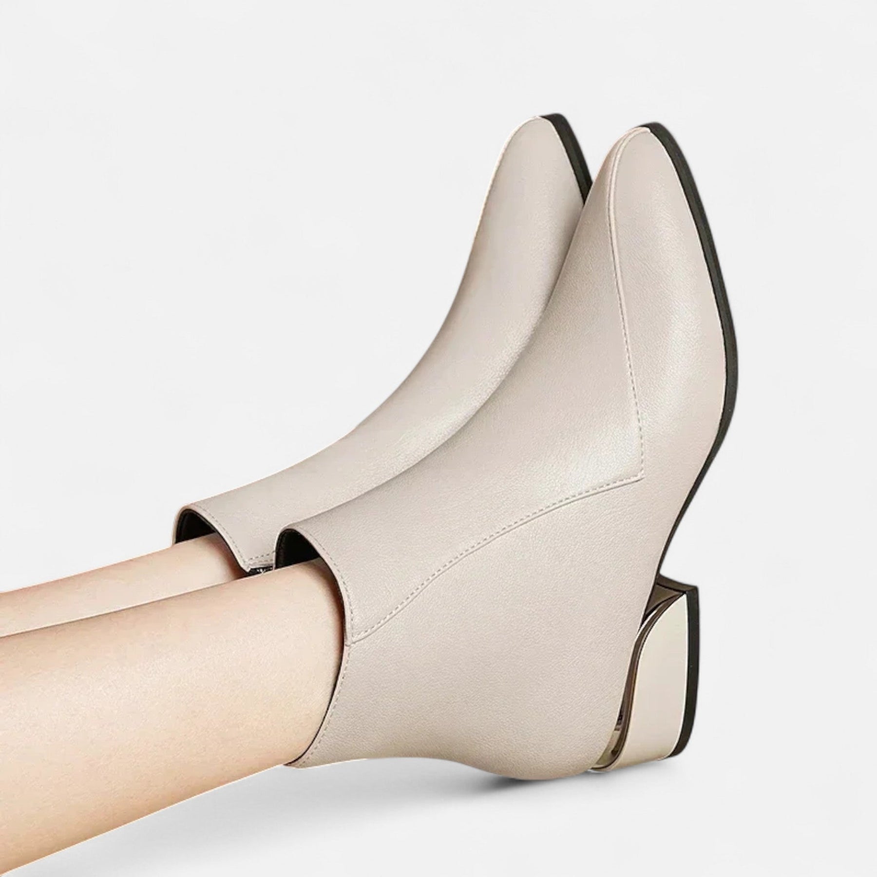 Elegant Zipper Ankle Boots-footwear > ankle boots-Laventaire-Laventaire