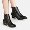 Elegant Zipper Ankle Boots-footwear > ankle boots-Laventaire-Laventaire