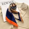 Equestrian Print Square Scarf-accessories > scarves > square scarves-Laventaire-Laventaire