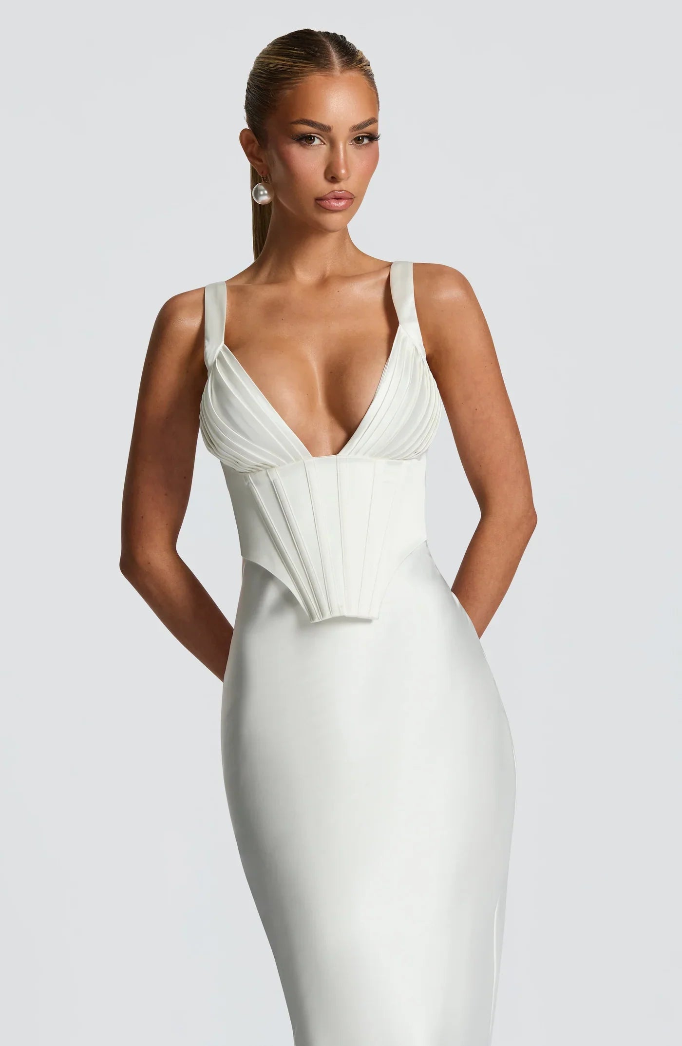 Evening Gown Maxi Dress-dresses > evening dress > gown evening dress-Laventaire-Laventaire