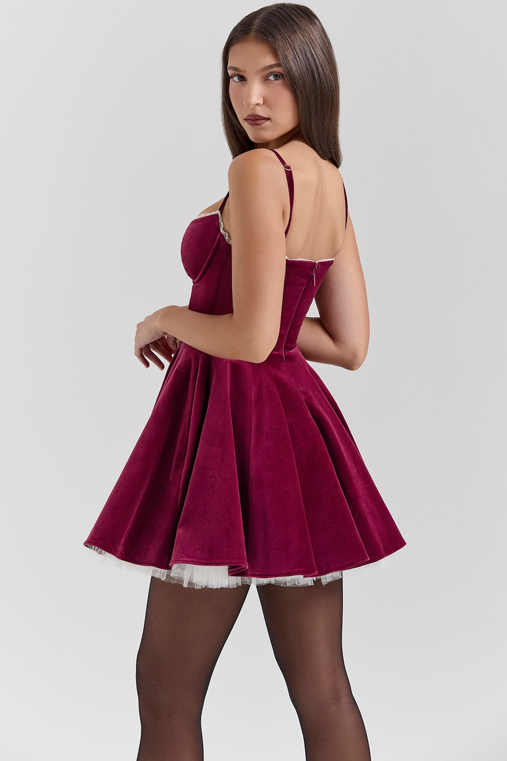 Evening Mini Dress-dresses > mini dress-Laventaire-Laventaire