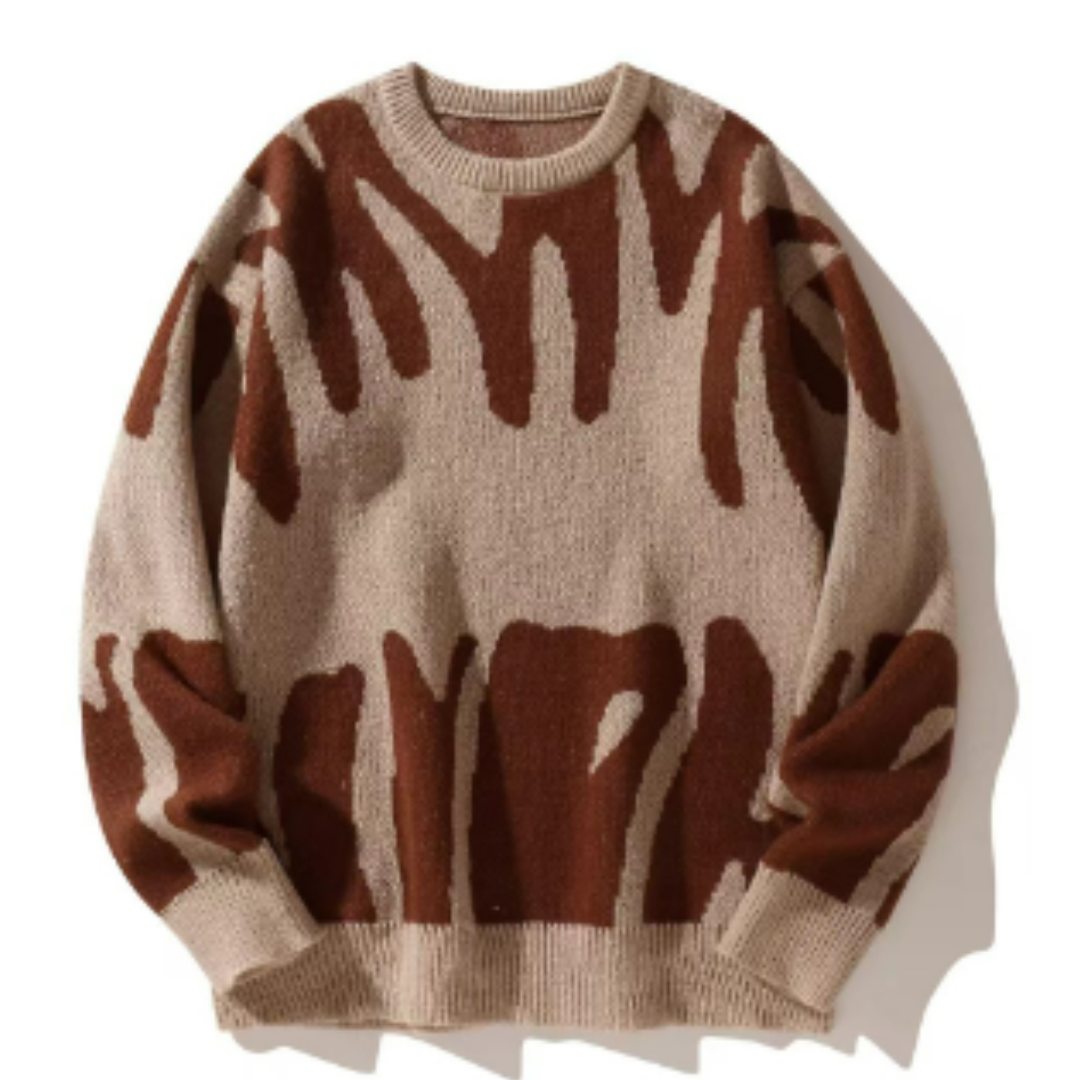 Everyday Long Sleeve Jumper-jumpers > long sleeve jumper-Laventaire-Brown-S-Laventaire