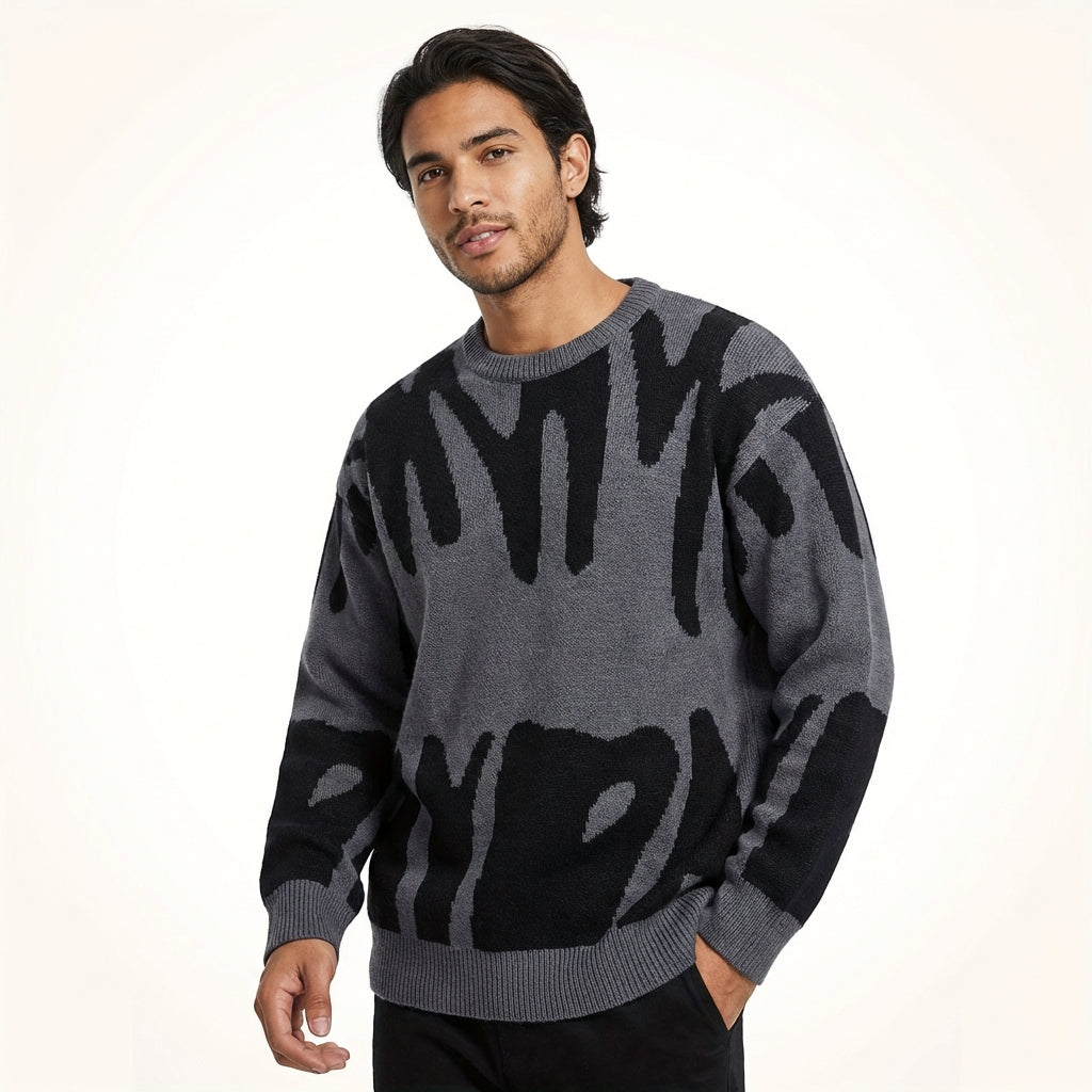 Everyday Long Sleeve Jumper-jumpers > long sleeve jumper-Laventaire-Dark Gray-S-Laventaire