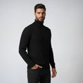 Fitted Cable Knit Sweater-sweaters > cable knit sweater-Laventaire-Black-M-Laventaire