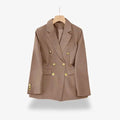 Fitted Double Breasted Blazer-blazers > fitted blazer-Laventaire-Laventaire