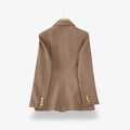 Fitted Double Breasted Blazer-blazers > fitted blazer-Laventaire-Laventaire