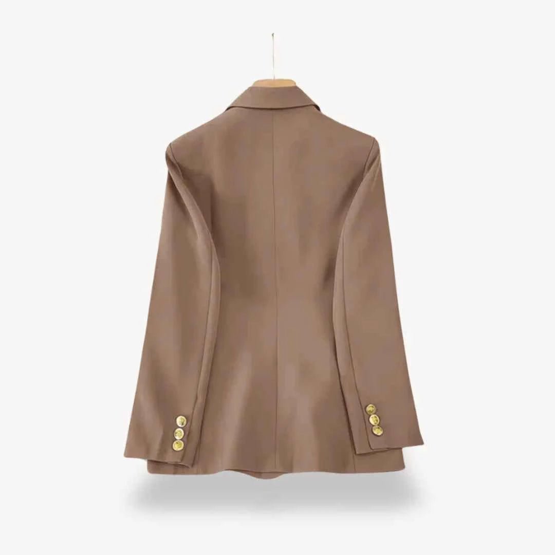 Fitted Double Breasted Blazer-blazers > fitted blazer-Laventaire-Laventaire
