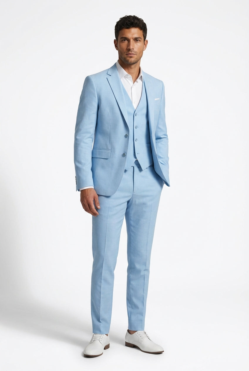 Fitted Formal Suit Set-suits > men's suits > three-piece suits-Laventaire-Laventaire