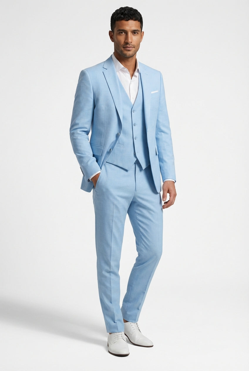 Fitted Formal Suit Set-suits > men's suits > three-piece suits-Laventaire-Laventaire