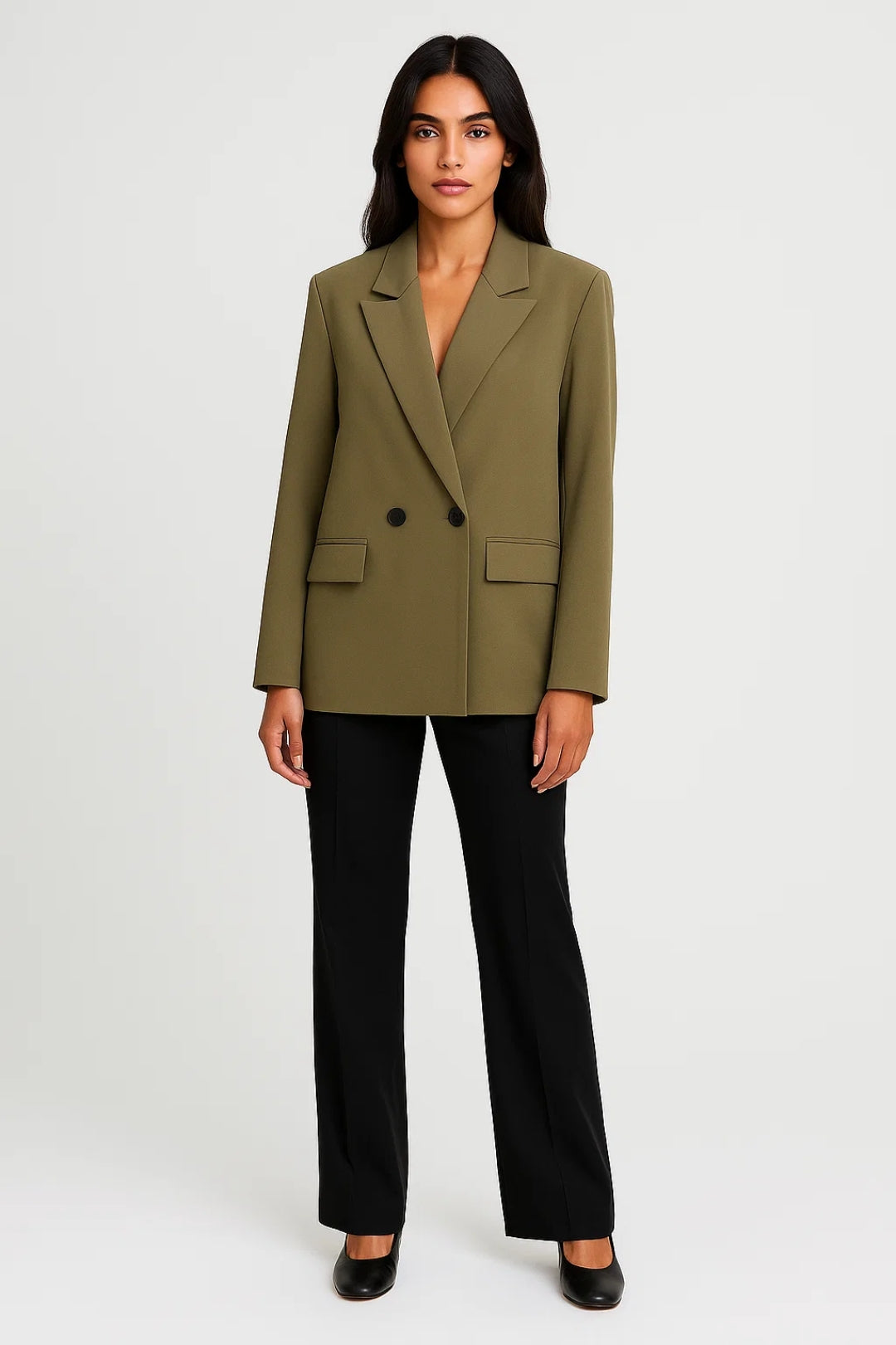 Fitted Hip Length Blazer-blazers > fitted blazer-Laventaire-Laventaire