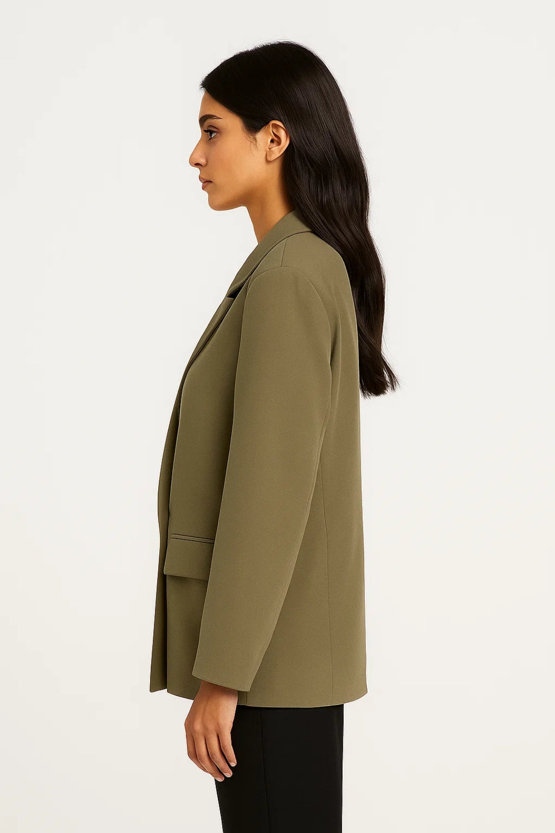 Fitted Hip Length Blazer-blazers > fitted blazer-Laventaire-Laventaire