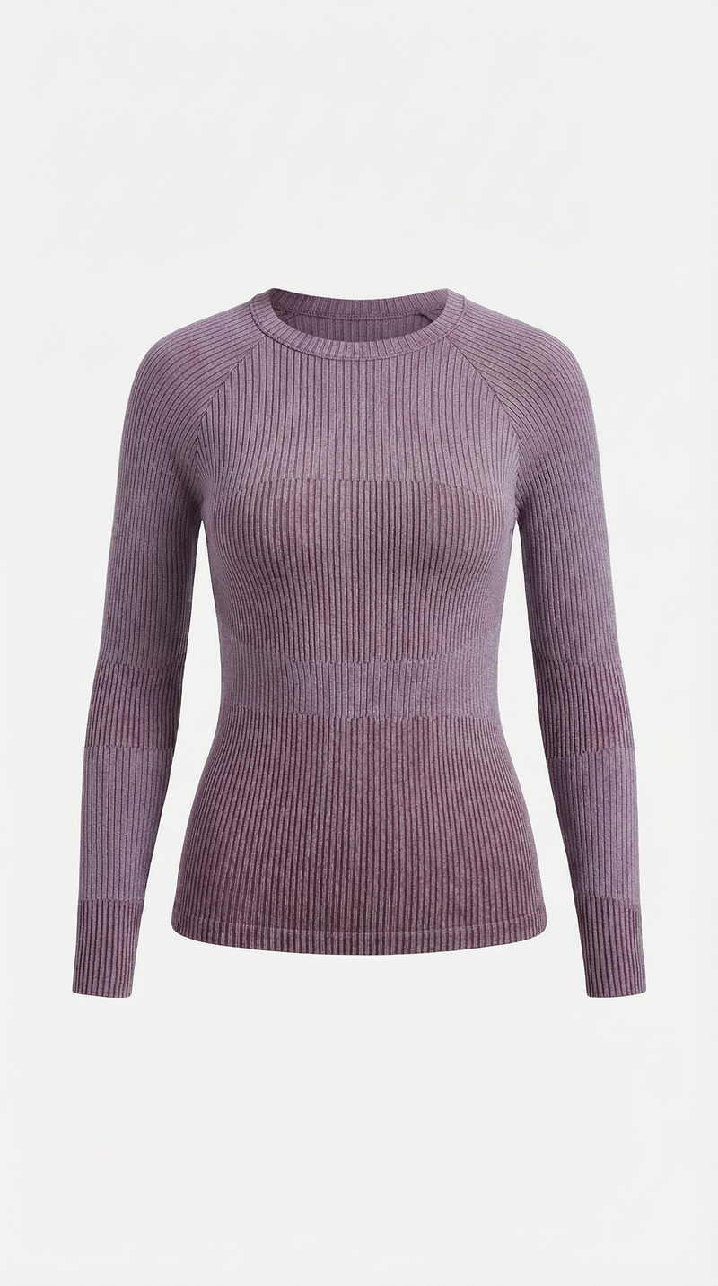 Fitted Long Sleeve Top-tops > long sleeve tops > fitted long sleeve top-Laventaire-Laventaire