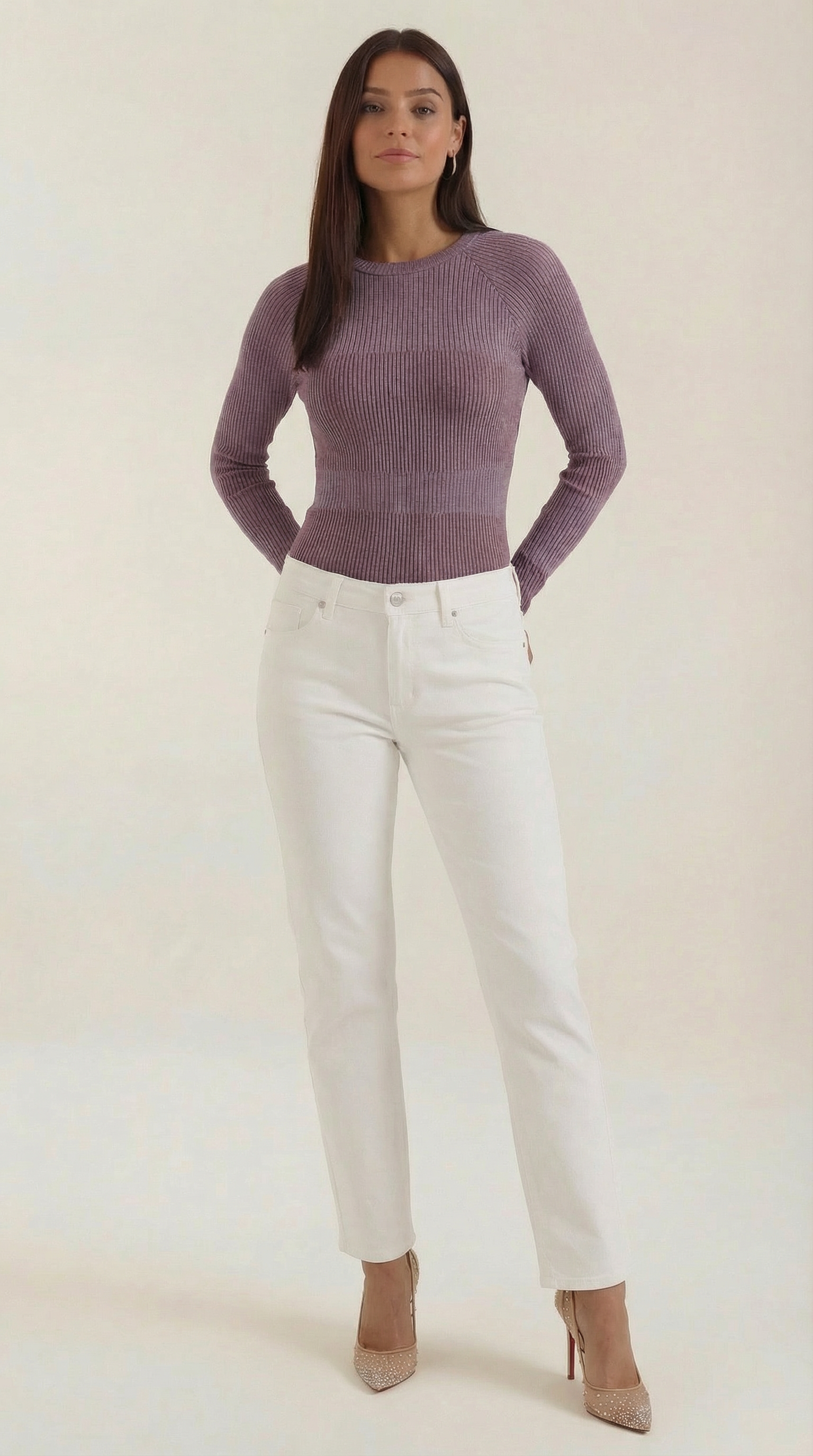 Fitted Long Sleeve Top-tops > long sleeve tops > fitted long sleeve top-Laventaire-Laventaire