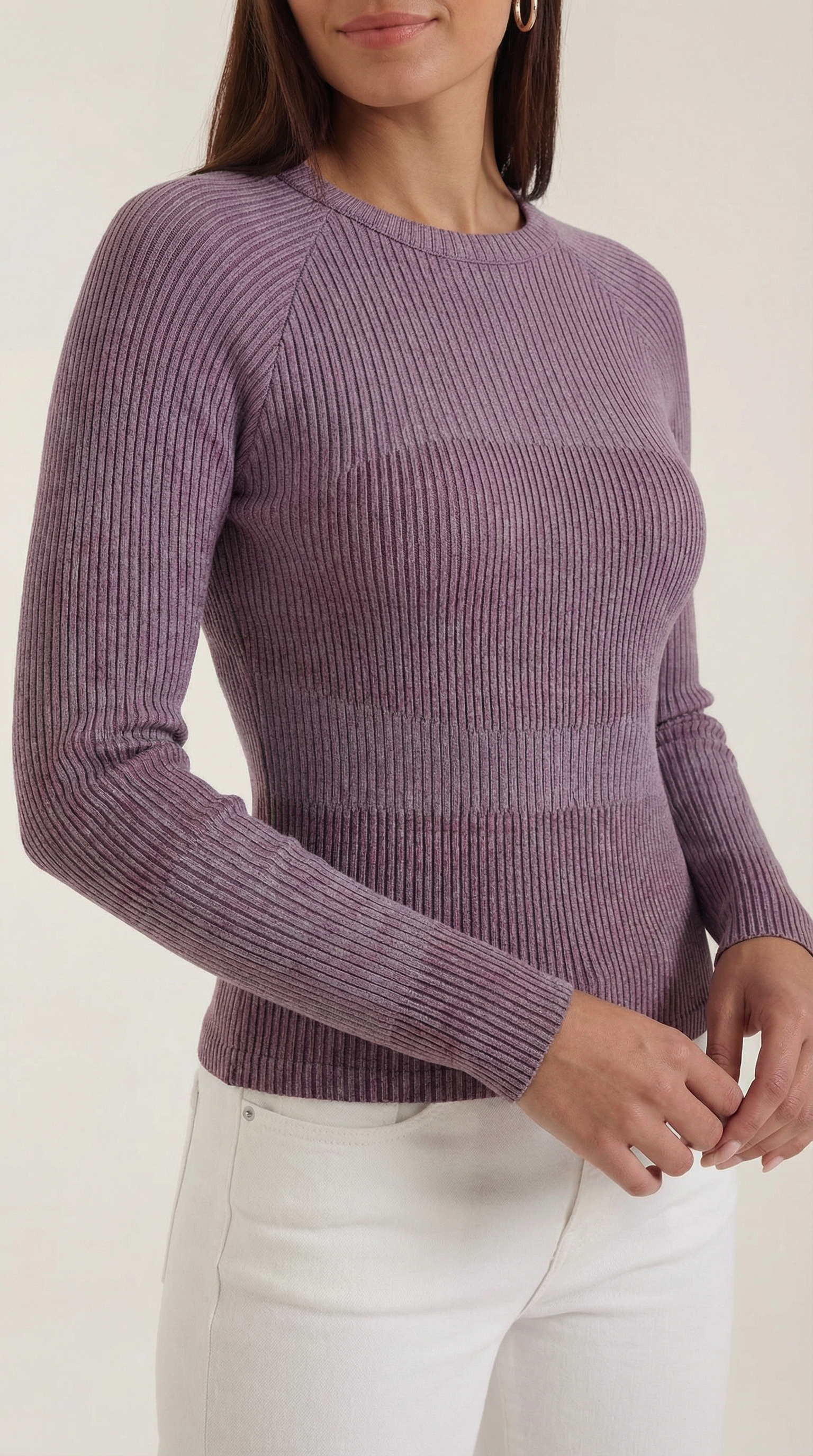 Fitted Long Sleeve Top-tops > long sleeve tops > fitted long sleeve top-Laventaire-Laventaire