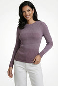 Fitted Long Sleeve Top-tops > long sleeve tops > fitted long sleeve top-Laventaire-Light Purple-S-Laventaire