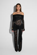 Fitted Off Shoulder Jumpsuit-jumpsuits > off-shoulder jumpsuit-Laventaire-Laventaire