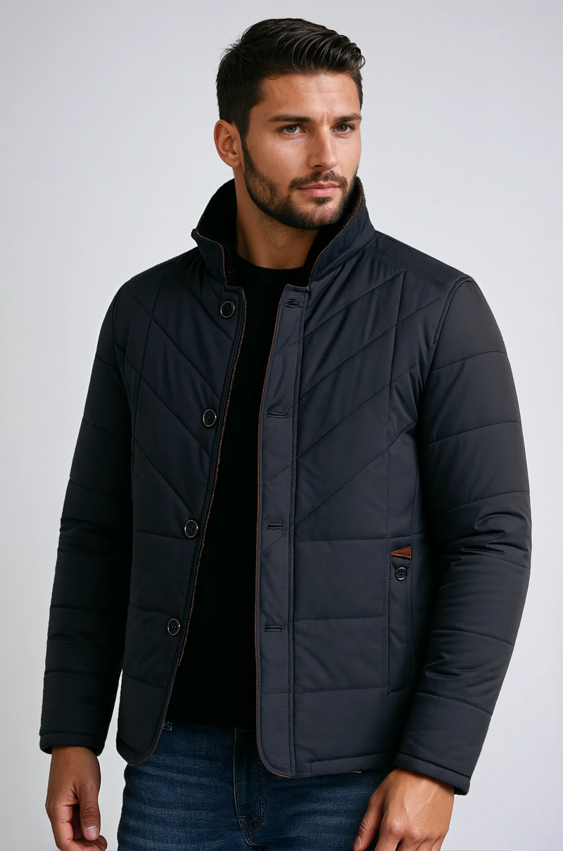 Fitted Quilted Short Jacket-jackets > short jackets > fitted jackets-Laventaire-Laventaire