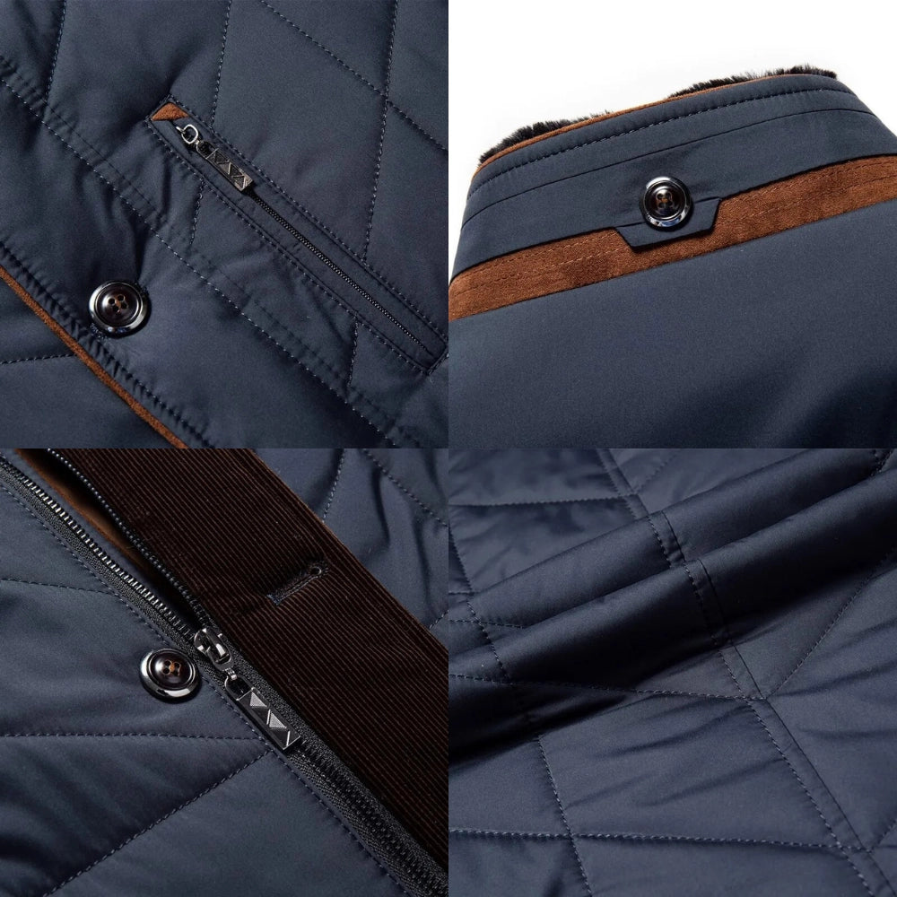 Fitted Quilted Short Jacket-jackets > short jackets > fitted jackets-Laventaire-Laventaire