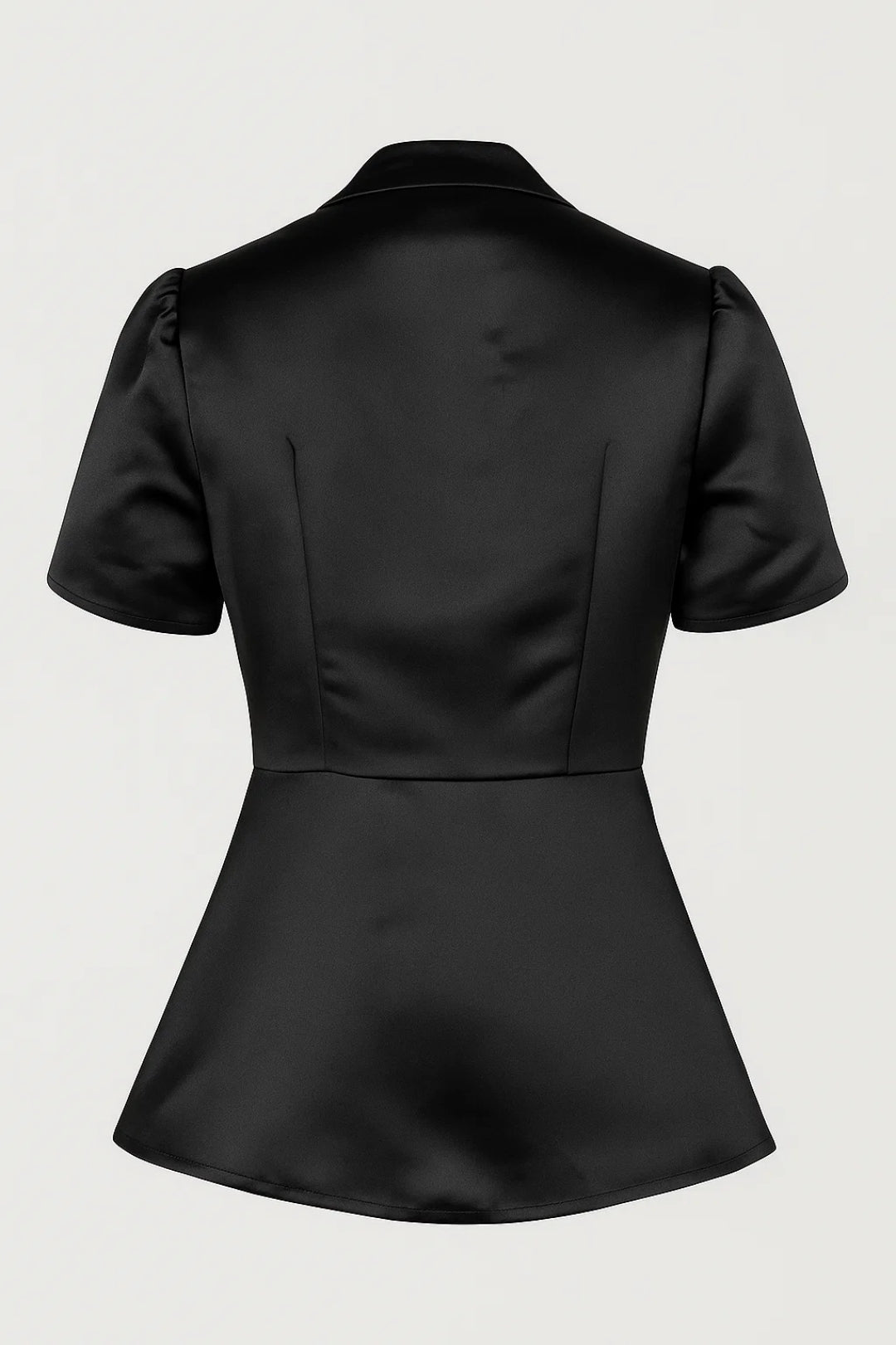 Fitted Short Sleeve Blouse-blouses > fitted blouse-Laventaire-Laventaire